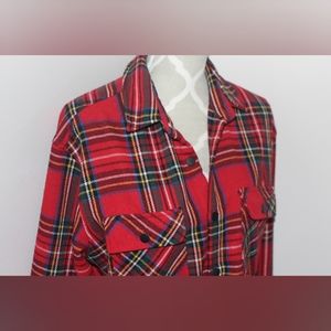 FOREVER 21 Red Plaid Button Up